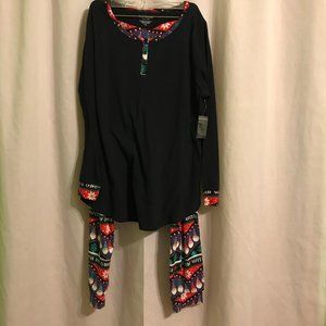 Isaac Mizrahi Chillin' With My Gnomes pajamas NWOT